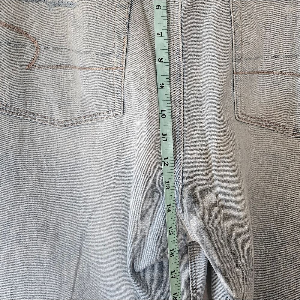 American Eagle Outfitters Light Gray Distressed Straight-Leg Jeans - Picture 8 of 12